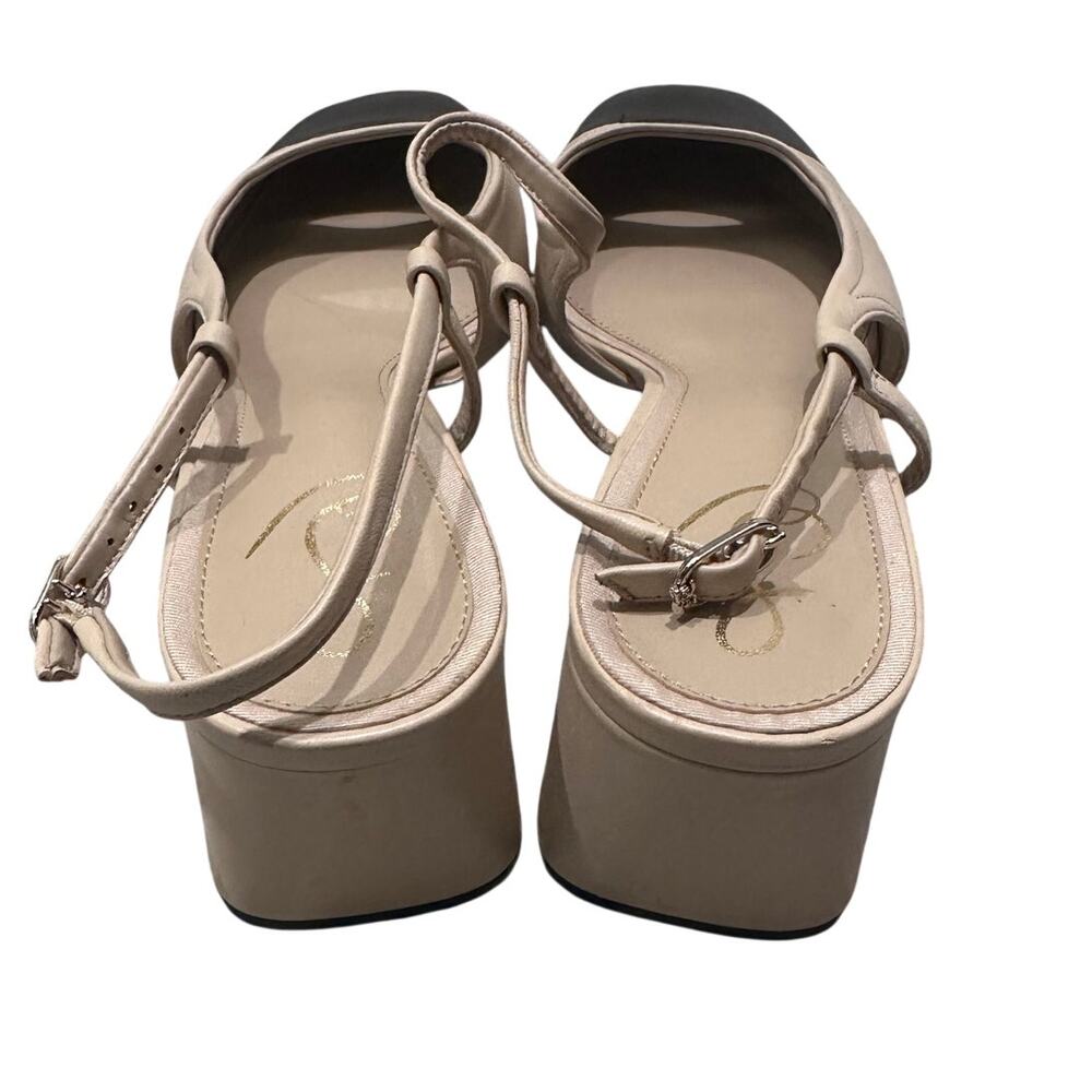 Sam Edelman Tarra Slingback Pump Colorblock Summer Sand Black Leather Career, 10 - Picture 8 of 10